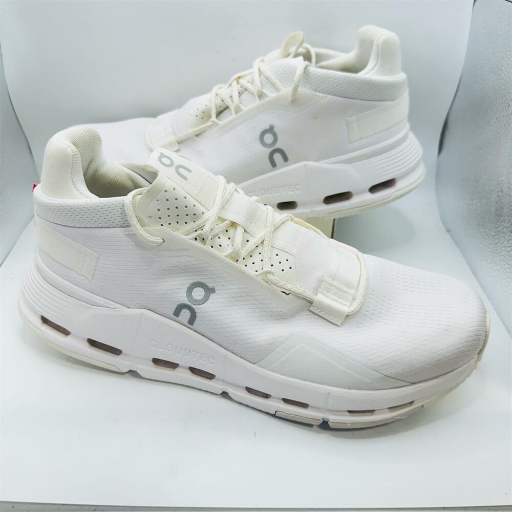 On Cloudnova 2 Triple White Casual Sneakers 3ME30210108 | Men's Size 10 US | EUC